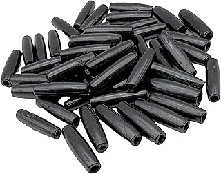 Black Buffalo Bone Hairpipe Beads, 1 inch, 50 pieces