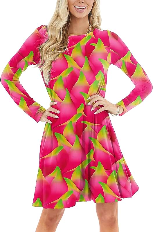 Women’s Watermelon Sleeveless Dress with Pockets