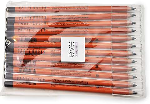 Light Black Eyebrow Pencils, 12 Pack for Microblading and PMU