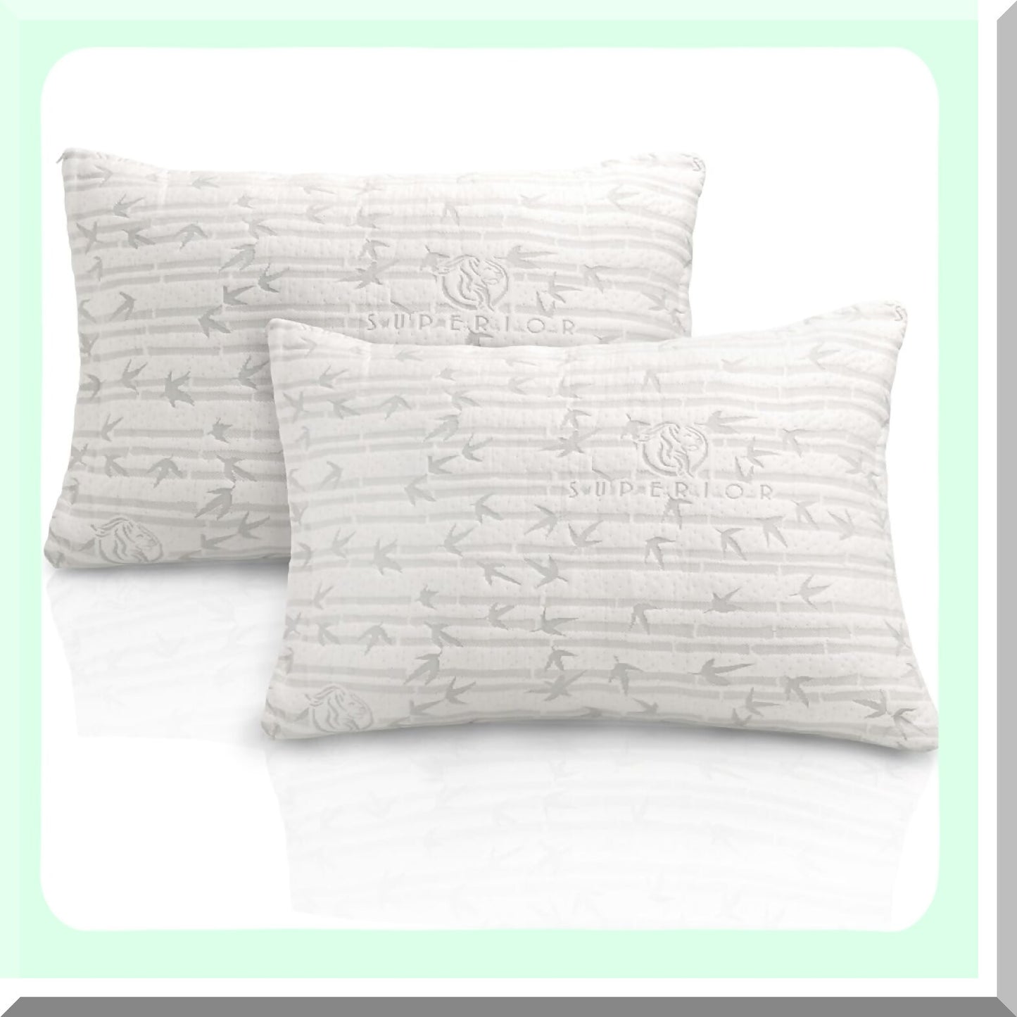 CoolBamboo Comfort Pillow - Breathable Cooling Support for Neck, Side, and Back. Rayon from Bamboo Cover with Shredded Memory Foam Filling. Queen Size 19" x 28".