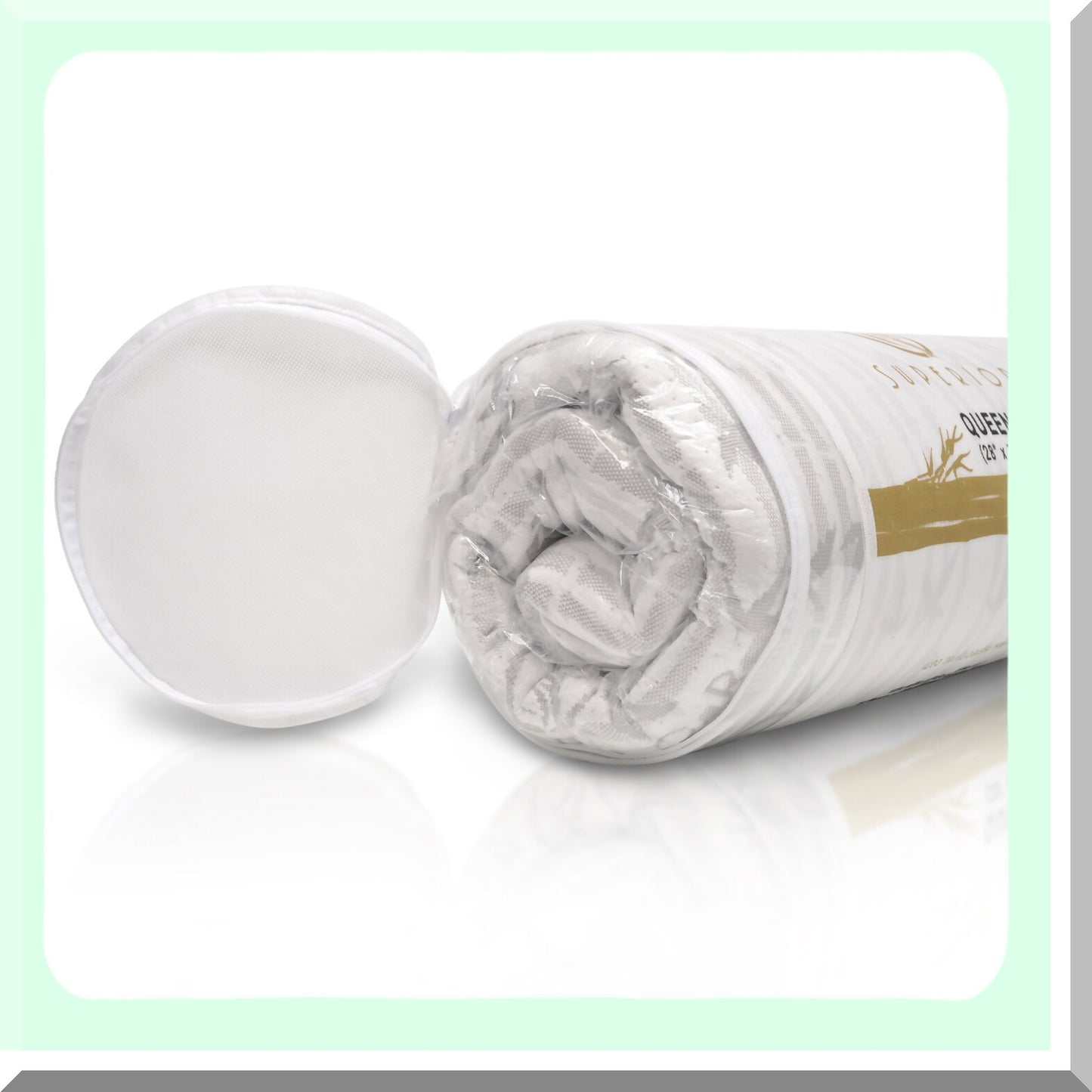 CoolBamboo Comfort Pillow - Breathable Cooling Support for Neck, Side, and Back. Rayon from Bamboo Cover with Shredded Memory Foam Filling. Queen Size 19" x 28".