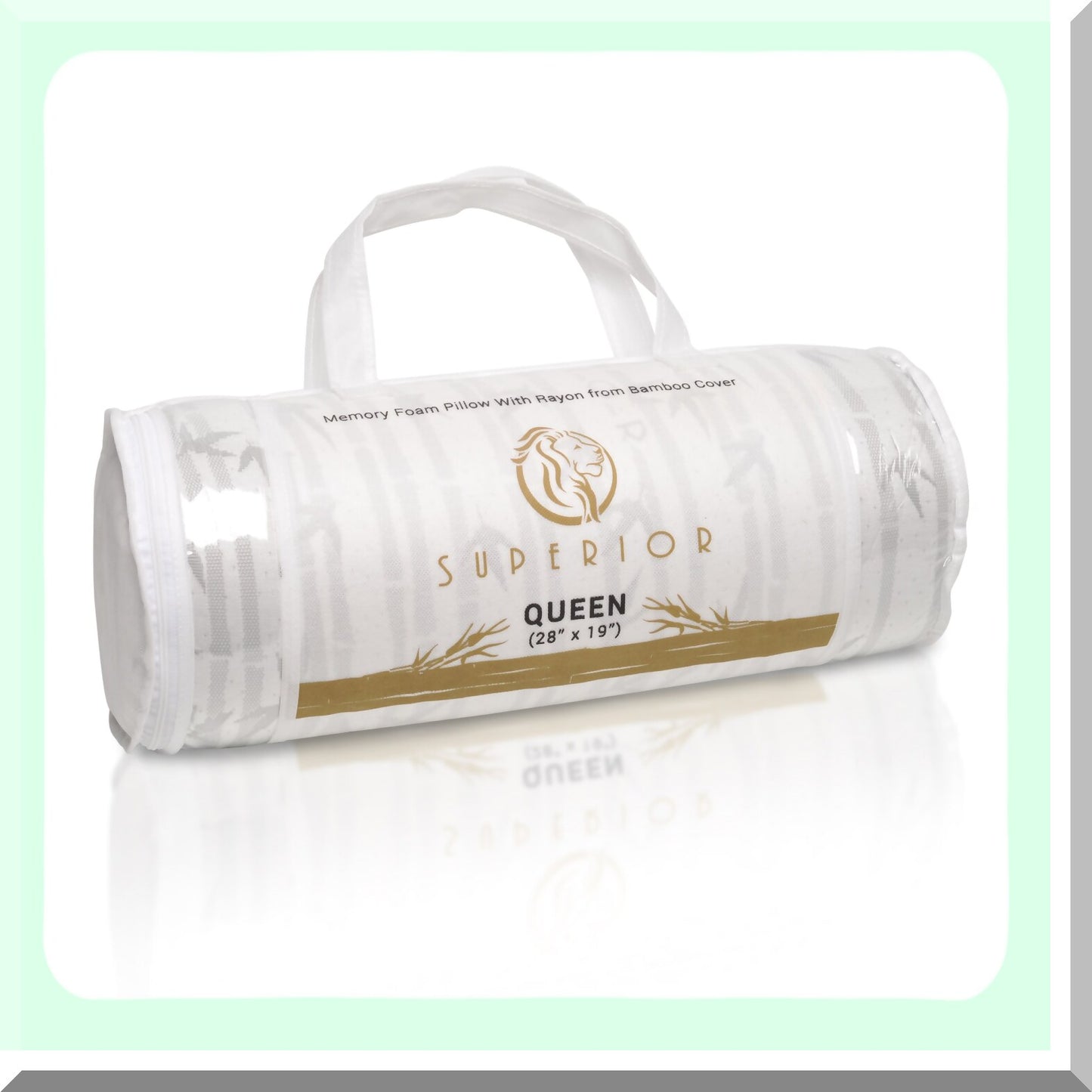 CoolBamboo Comfort Pillow - Breathable Cooling Support for Neck, Side, and Back. Rayon from Bamboo Cover with Shredded Memory Foam Filling. Queen Size 19" x 28".