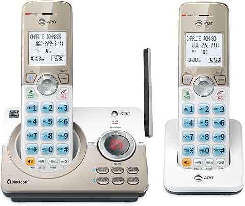 Cordless Phone with 2 Handsets, Call Blocking, and Large Screen