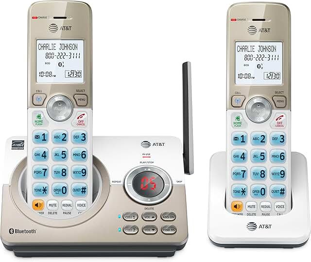 Cordless Phone with 2 Handsets, Call Blocking, and Large Screen