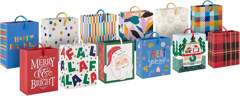 Set of 12 gift card holder bags for special occasions