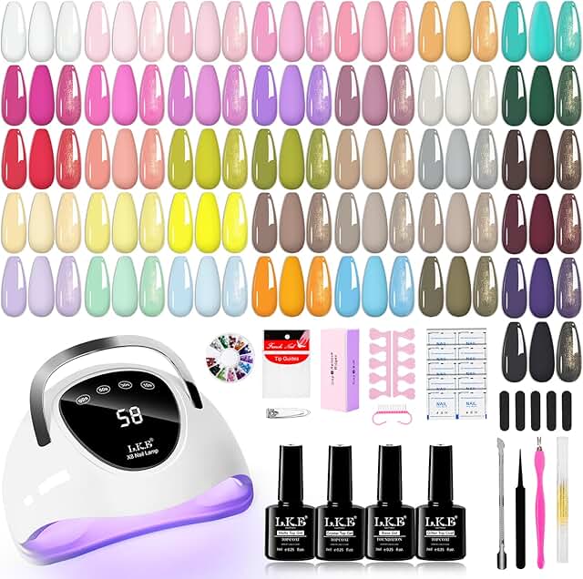 Gel Nail Polish Kit with UV Light and Tools