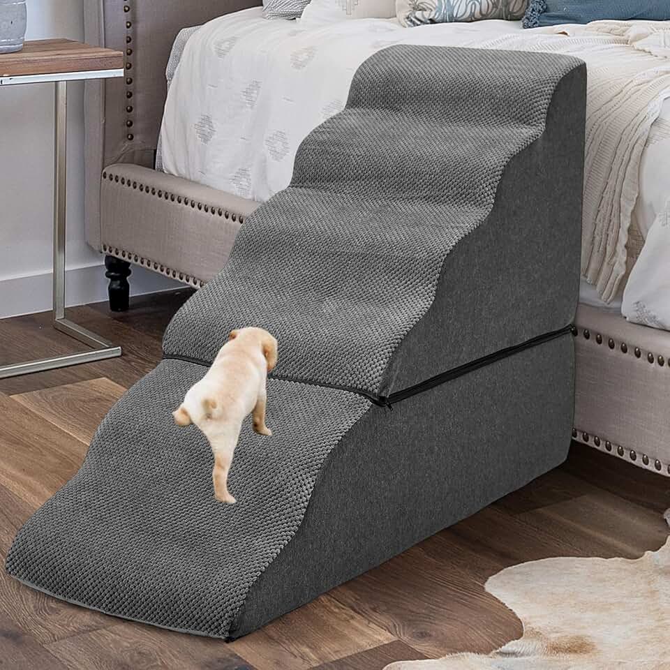 Dog Steps for High Bed, 6-Step Pet Stairs