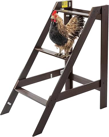 Medium Walnut L-Frame Chicken Perch for Up to 6 Birds