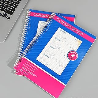 Money and Rent Receipt Book, 2-Part Carbonless, Spiral Bound