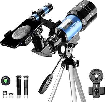 70mm Telescope with Tripod and Accessories