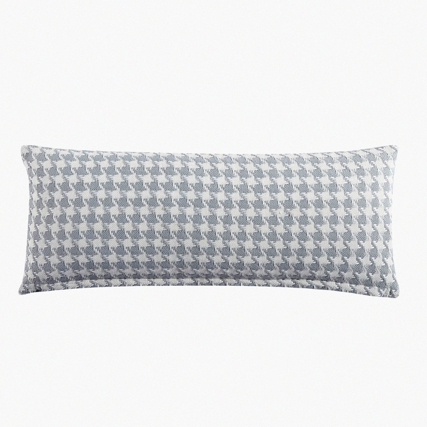 EcoChic Houndstooth Grey Pillow Cover - Sustainable Fabric, Hidden Zipper, Modern Home Decor for Couch or Bed - 14" x 36"