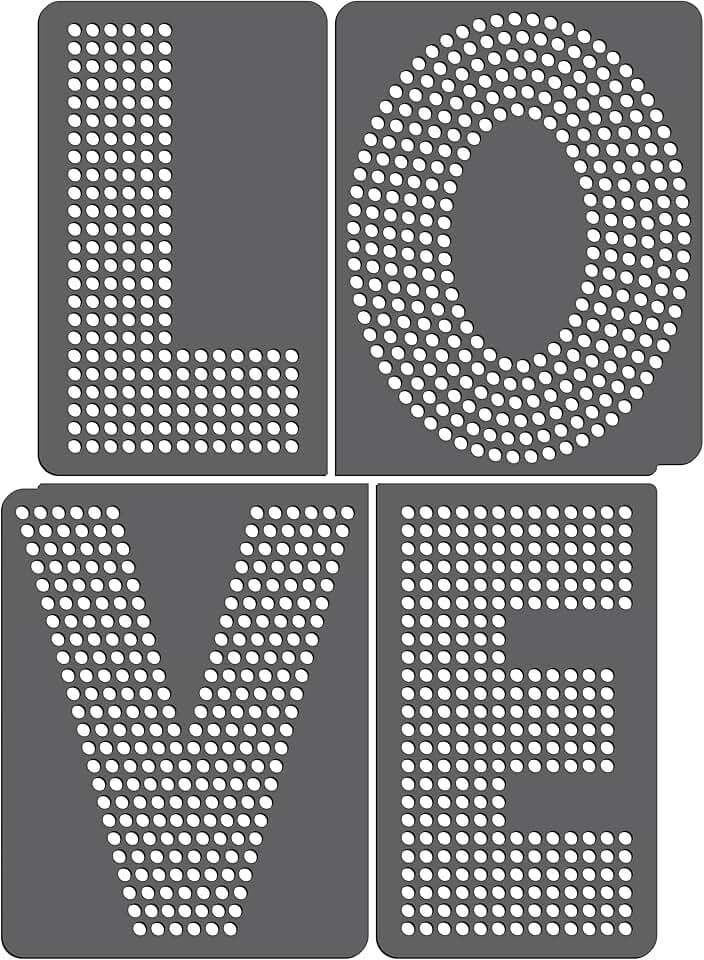 Black 5-Inch Rhinestone Letter Magnetic Template