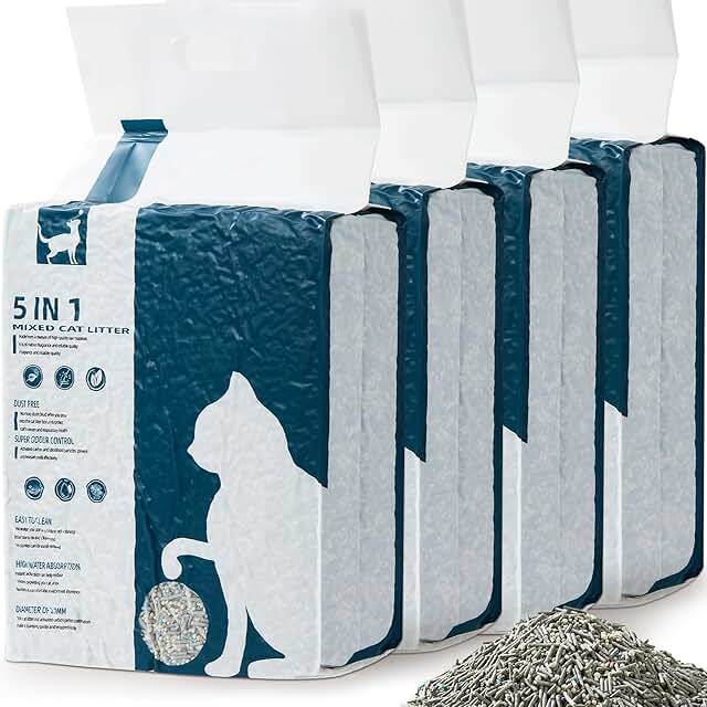 Fast Clumping Tofu Cat Litter, 4 Pack