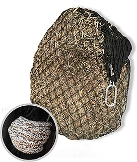 Heavy Duty Hay Net for Horses, Holds 4-6 Flakes