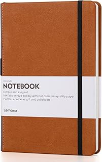 Hardcover Grid Paper Notebook with Pen Holder, 8.4 x 5.7 in