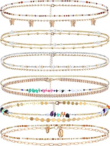 12 Pcs Adjustable Waist Beads for Women