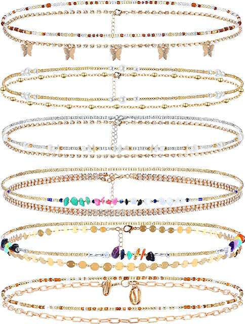 12 Pcs Adjustable Waist Beads for Women