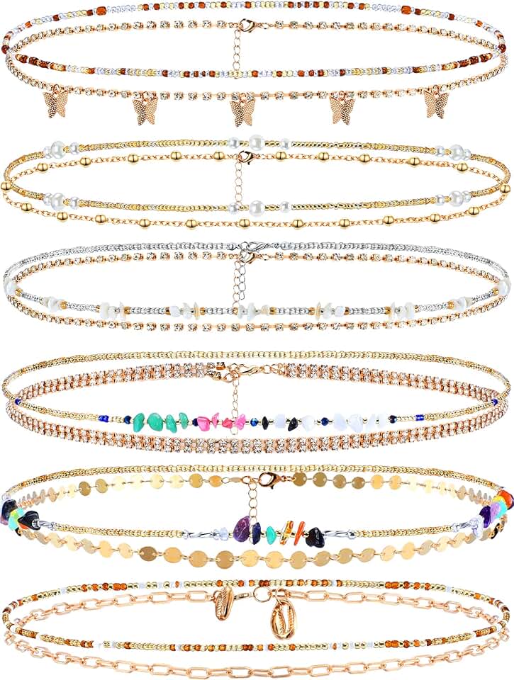 12 Pcs Adjustable Waist Beads for Women