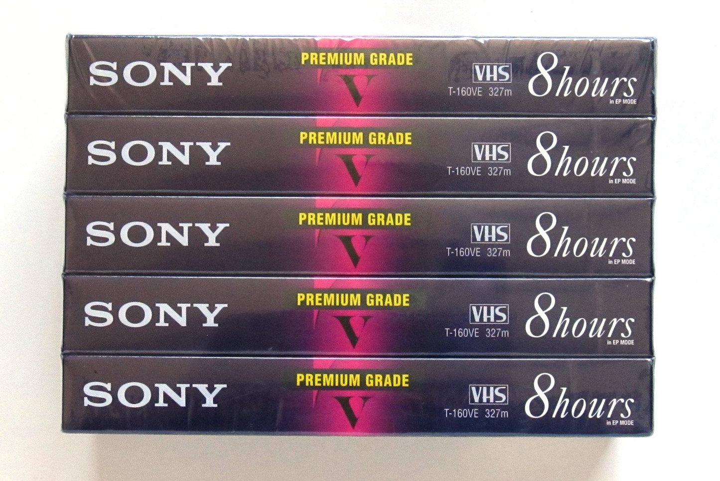 T-160 8 Hours in EP Mode Blank Video Cassette - 5-Pack