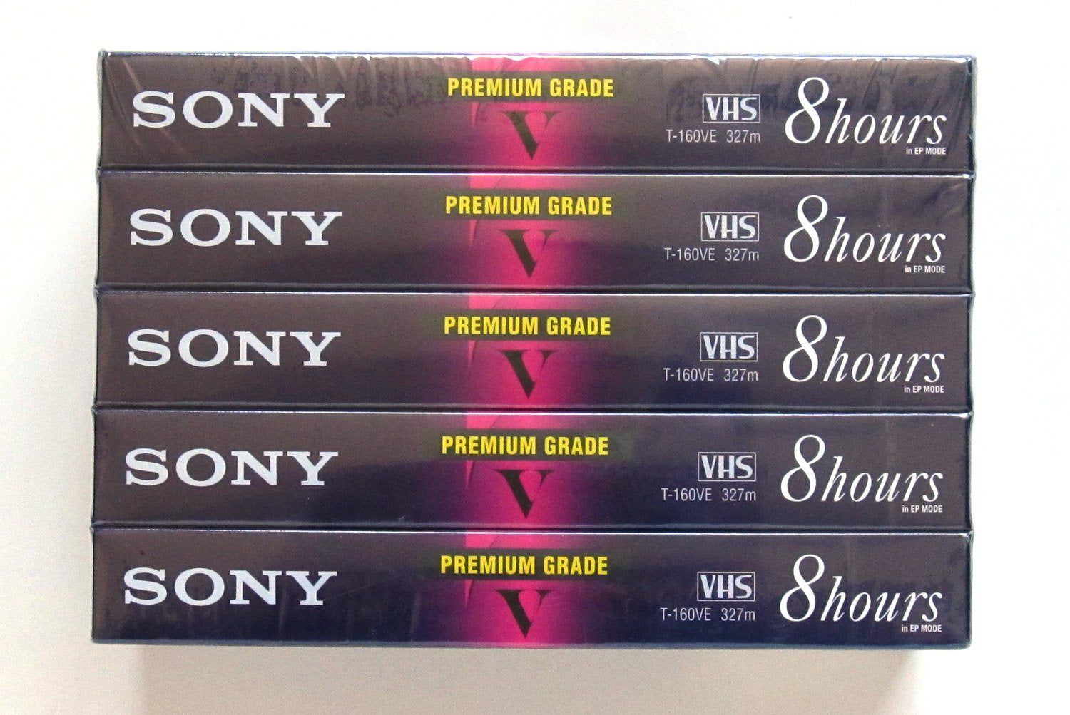 T-160 8 Hours in EP Mode Blank Video Cassette - 5-Pack