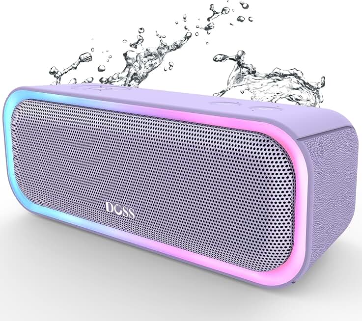 Wireless Bluetooth Speaker with 20W Stereo Sound and Lights