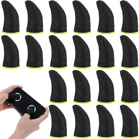 Set of 20 Breathable Finger Sleeves for Gaming