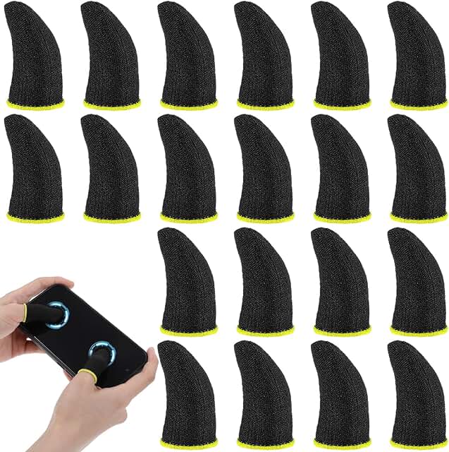 Set of 20 Breathable Finger Sleeves for Gaming