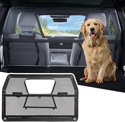 Dog Car Barrier with Visual Window for SUVs and Sedans