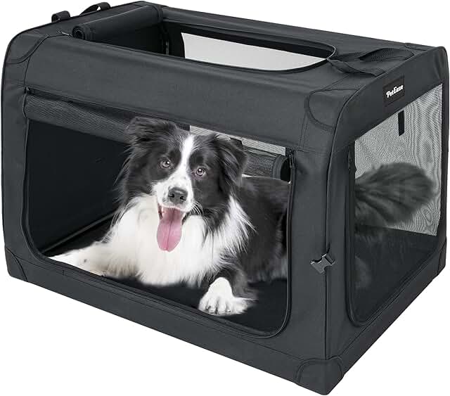 Soft-Sided Collapsible Dog Crate for Medium and Large Dogs