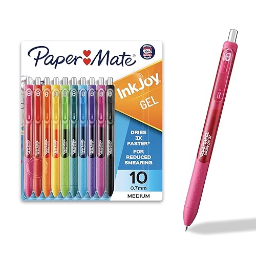 10 Assorted Gel Pens with Medium Point