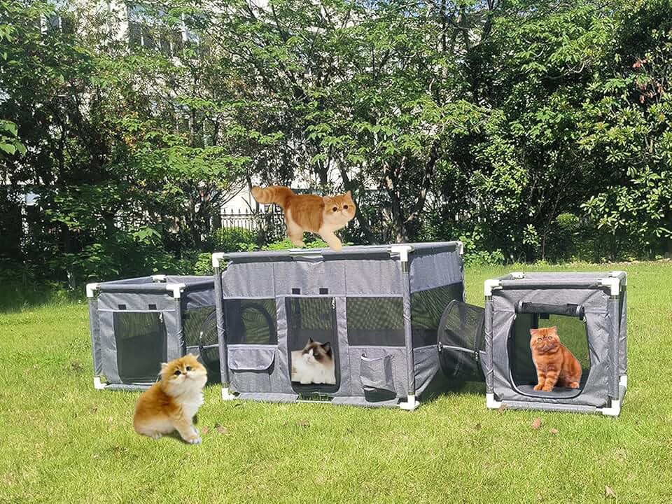 3-in-1 Dog and Cat Playpen for Indoor and Outdoor Use