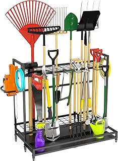 Garden Tool Organizer for Garage and Yard Storage
