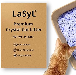 Premium Crystal Cat Litter, 34.4 lb, Lasts 4 Months