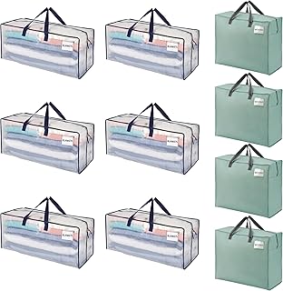 Ten heavy-duty moving bags with straps and handles