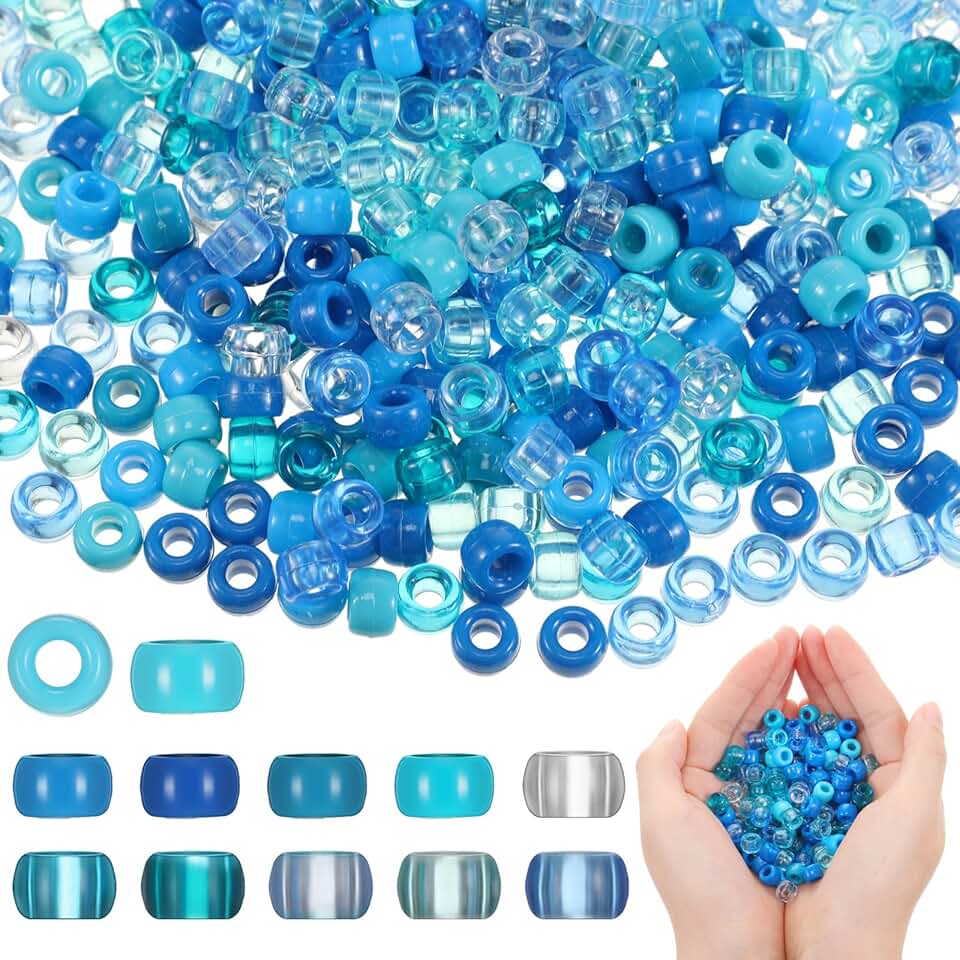 3000 Blue Pony Beads for Craft Jewelry and Accessories