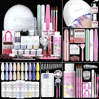 Complete Acrylic Nail Kit with 10 Colors and Tools