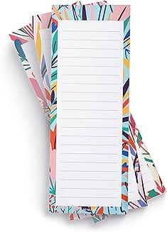 Set of 3 Elegant Floral Notepads for Lists