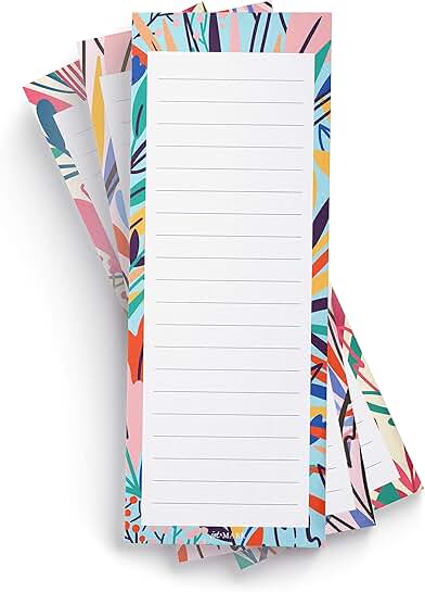 Set of 3 Elegant Floral Notepads for Lists