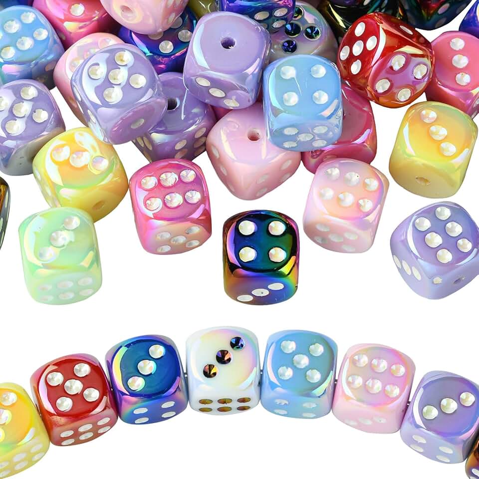 50pcs Colorful 3D Cube Beads for Jewelry Making