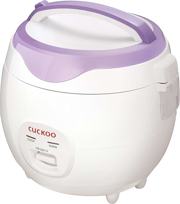 Electric Heating Rice Cooker in Violet and White