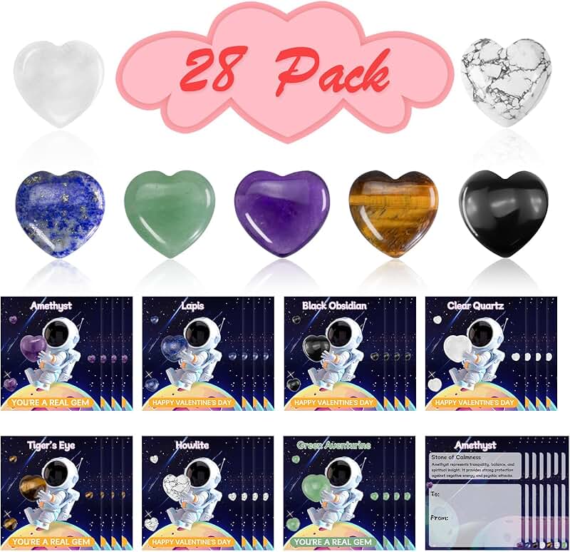 Valentine's Day Cards for Kids Classroom, 28 Pack