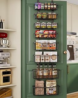 8-Tier Over Door Pantry Organizer with Adjustable Baskets