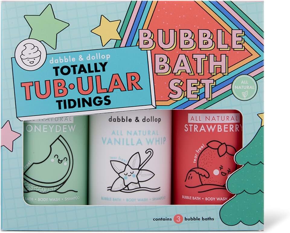 Holiday Bubble Bath Gift Set with Three 3-in-1s