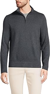 Men's Long Sleeve Cotton Quarter Zip Sweater