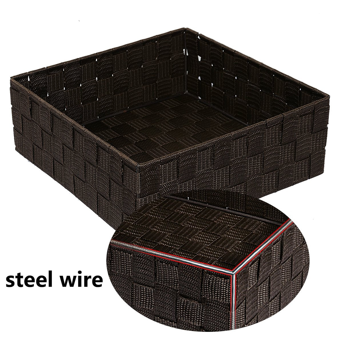Set of 4 Woven Storage Baskets for Organization