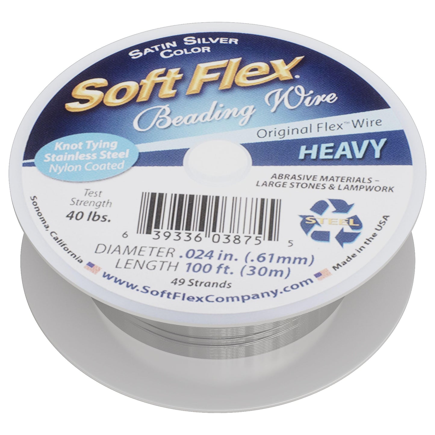Heavy 0.24mm Beading Wire for Jewelry Making, 100 Feet