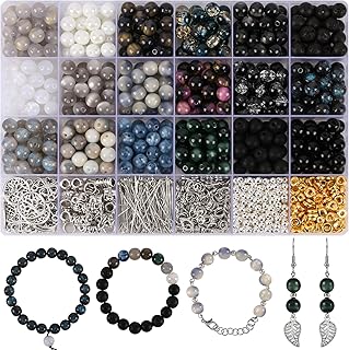 18-Color Glass Beads Kit for Jewelry Making