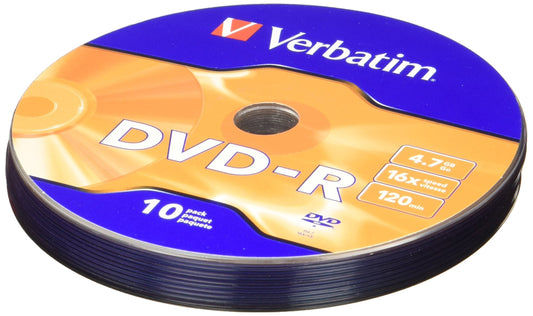 ,DVD-R 16X 4.7GB/120 Minute Disc 10 Pack Wrap