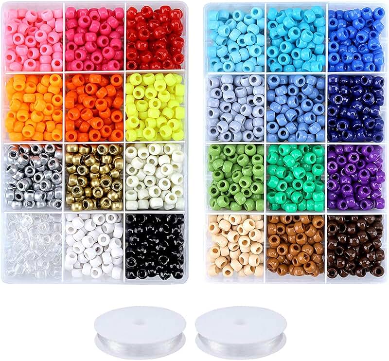 Rainbow Pony Beads Kit for Bracelets and Crafts