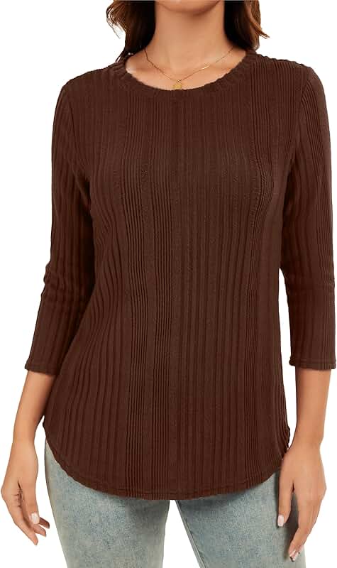 Women’s 3/4 Sleeve Loose Fit Tunic Top